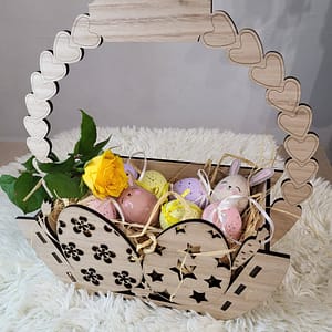 Panier en bois Pâques