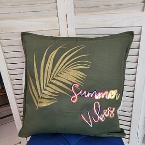 Housse coussin été ananas palmier