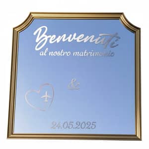 Miroir cadre doré