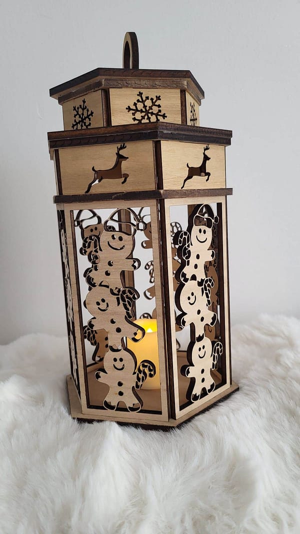 Lanterne de Noël en bois