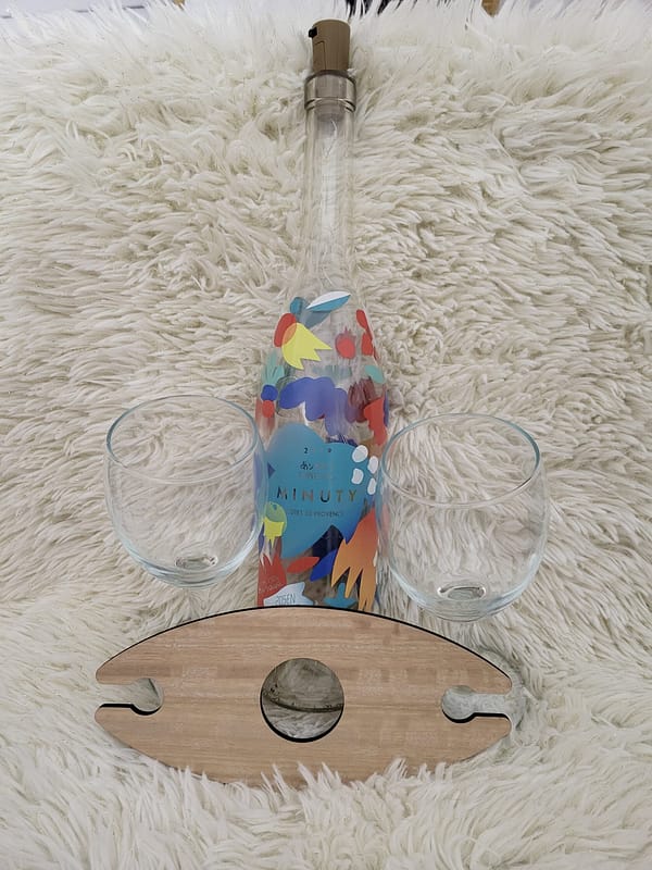 Support personnalisable "verres en duo" pour bouteille – Image 2
