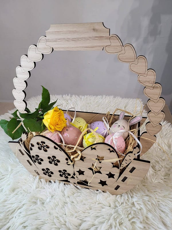 Panier en bois Pâques