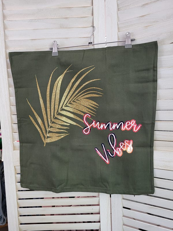 Housse coussin été ananas palmier